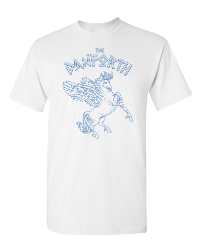 The Danforth on a white adult tee
