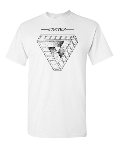 The Junction on a white adult tee