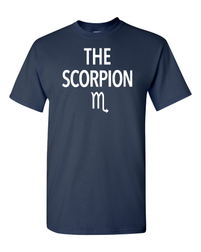 The Scorpion (Scorpio) on a navy adult tee
