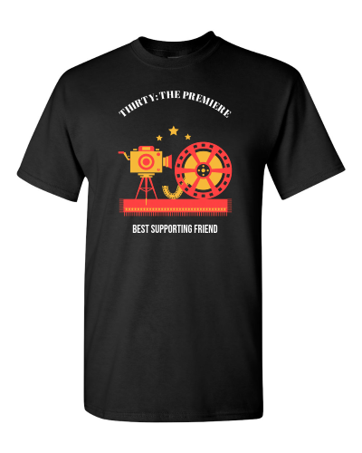 Thirty: The Premiere on a black adult tee