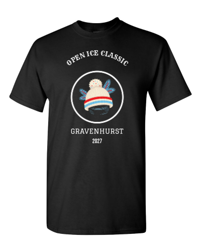 Toque Crest Classic on a black adult tee