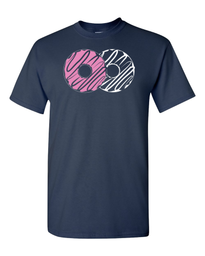 Two Donuts on a navy adult tee