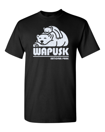 Wapusk on a black adult tee