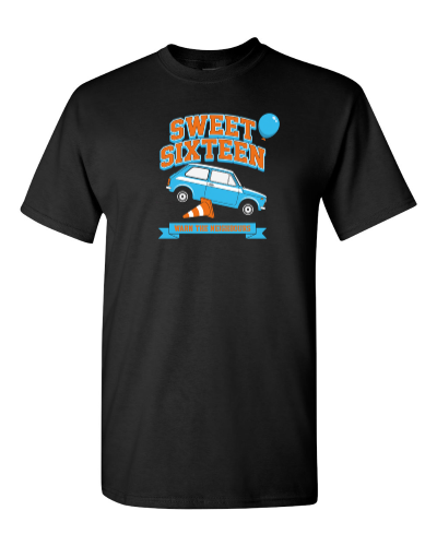 Warn the Neighbours on a black adult tee
