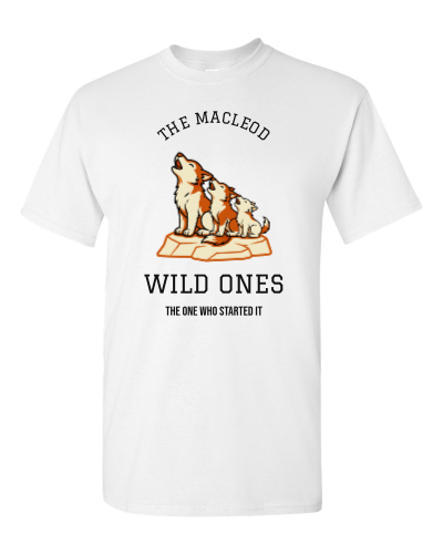 Wild Ones Family Roster on a white adult tee
